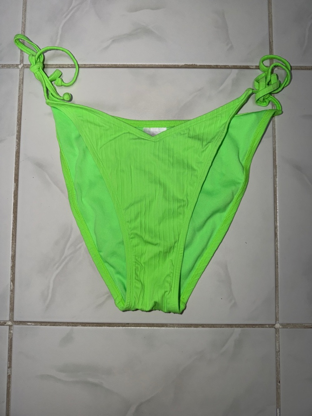 Xhilaration Neon Green Tie-Side Bikini Bottom